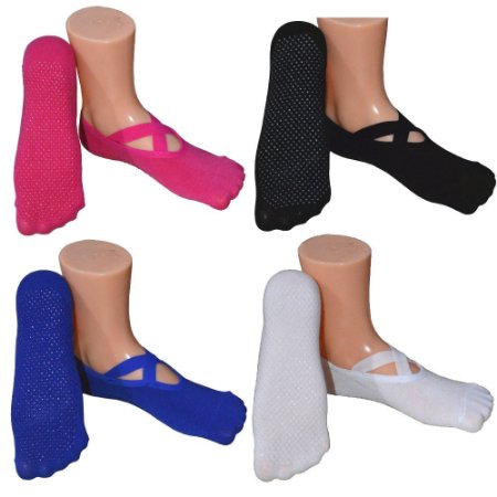 Women's Ballet Style Comfort Fit Cotton Socks / Yoga Socks / Low Cut Socks /Pilates Socks / Non Skid Socks / Barre Socks with Non Slip Grip Bottoms