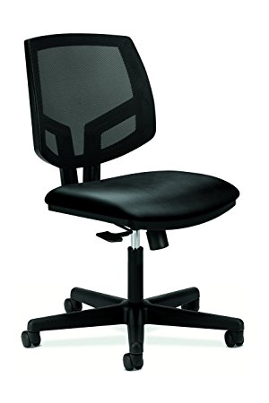 HON Volt Mesh Back Task Chair for Office or Computer Desk, Black SofThread Leather