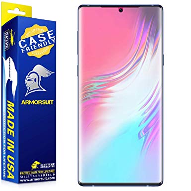 ArmorSuit MilitaryShield Anti-Glare Screen Protector Compatible with Samsung Galaxy Note 10  Plus (6.8 inch Display)[Case Friendly] Anti-Bubble Matte Film