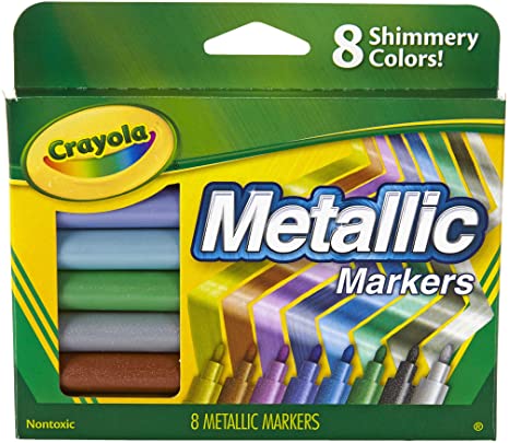 Crayola Metallic Markers, 8 Count