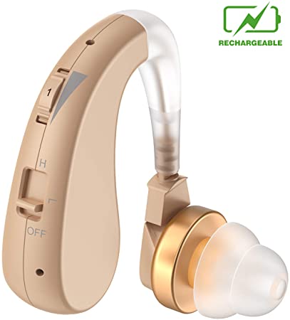 Digital Rechargeable Hearing Amplifier, Personal Hearing Aids for Adults and Seniors Fit Both Ears with Dynamic Compression for Noise Reduction