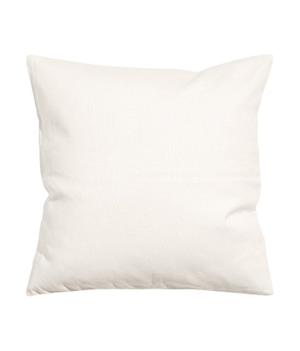 Solid White 100% Cotton Twill Throw Pillow Cover Cushion (20 x 20")