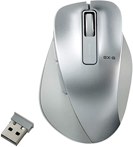 Elecom Mouse BlueLED Extreme Grip Medium, M-XGM10DBSV/EC, sliver