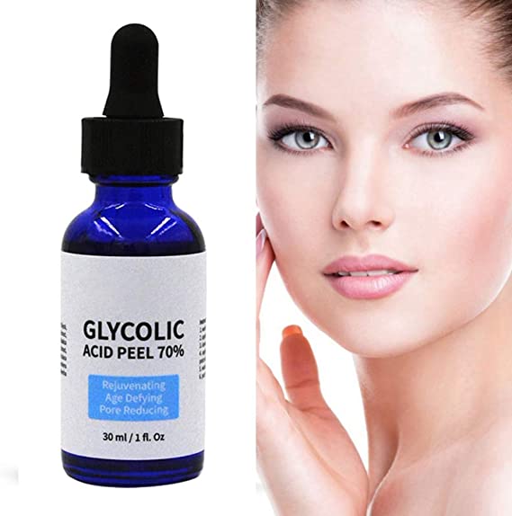 Glycolic Acid Peel 70%, Professional Grade Chemical Face Peel Serum for Acne Scars, Collagen Boost, Wrinkles, Fine Lines and Brown Spots - 1 Bottle of 1 fl.oz