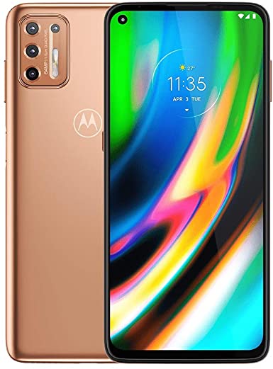 Motorola Moto G9 Plus 128GB, 4GB RAM, XT2087-1, 64MP Camera System, 6.81 inches, LTE Factory Unlocked Smartphone - International Version (Rose Gold)