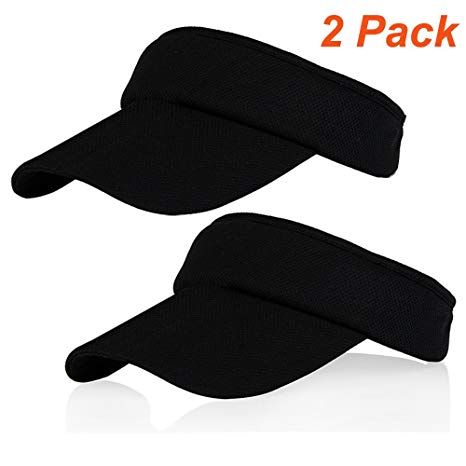 Multicolor Sun Visors for Girls and Women, Long Brim Thicker Sweatband Adjustable Hat for Golf Cycling Fishing Tennis Running Jogging Sports