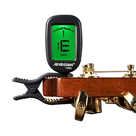 Clip-on Tuner for All Instruments, Chromatic Tuning Modes with Guitar,Bass,Violin,Ukulele,Banjo, Battery Included, Auto Power Off, The Best Christmas Gifts