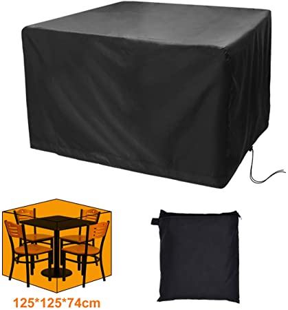 CT Cube Garden Furniture Covers, Outdoor Table Covers Waterproof, Heavy Duty 420D Oxford Patio Table Covers for Garden Furniture Sets