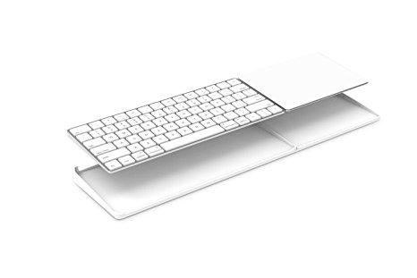 Spinido Stand for Magic Trackpad 2(MJ2R2LL/A) and Apple latest Magic Keyboard(MLA22LL/A) Apple Keyboard and Trackpad NOT Included (White)