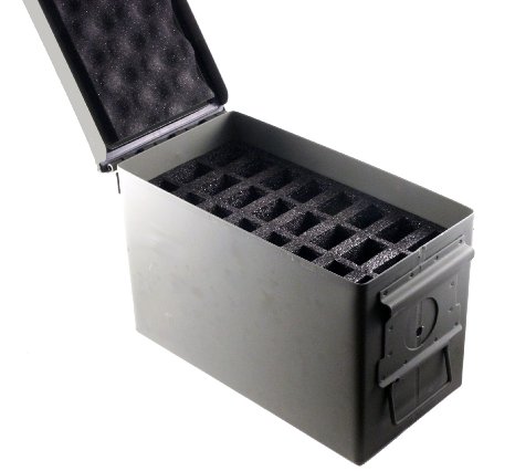 .50 Cal Ammo Can 24 Pistol Magazine Holder Foam - Insert for Steel 50 Caliber Ammunition Box (M2A1) - Replaces Gun Clip Pouch