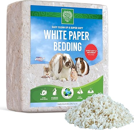 Small Pet Select Unbleached White Paper Bedding, 56L