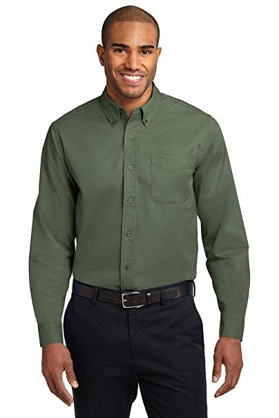 Joe's USA Men's Long Sleeve Wrinkle Resistant Easy Care Shirts in Regular, Big & Tall