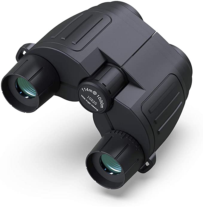 HiGoing 10x25 Binoculars for Adults Kids, Compact Folding High Powered HD Binoculars with Clear Weak Night Vision for Outdoor, Hunting, Bird Watching, Travel, Stargazing, Concerts and Sports