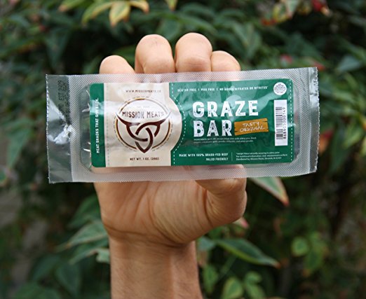 TASTY Grass-Fed Beef Bars Gluten Free MSG Free Nitrate/Nitrite Free Paleo Friendly (Tasty Original, 24)