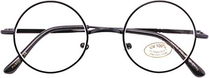 Casual Fashion Small Round Circle Clear Lens Eyeglasses Thin Frame Unisex Glasses