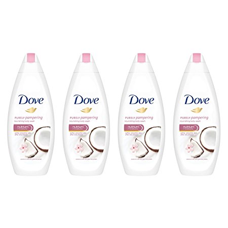 Dove Purely Pampering Body Wash, Coconut Milk with Jasmine Petals, 22 Ounce, 4 Count