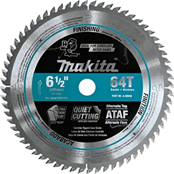 Makita A-99948 6-1/2" 64T Carbide-Tipped UltraThin Kerf Saw Blade