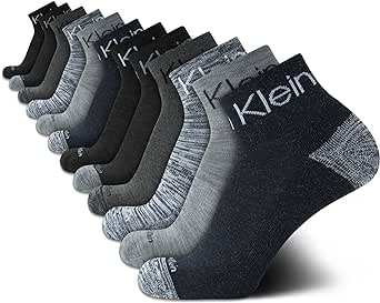 Calvin Klein Men's Socks - Athletic Cushioned Quarter Cut Ankle Socks (12 Pack)