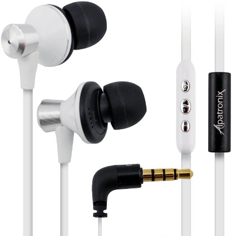 Alpatronix EX100 In-Ear Headphones with MicControl for Android Smartphones White