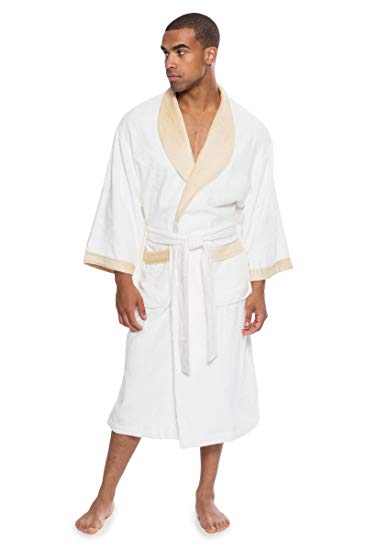 Texere Men's Terry Cloth Bath Robe - Comfortable Spa Gift for Him (Turilano)