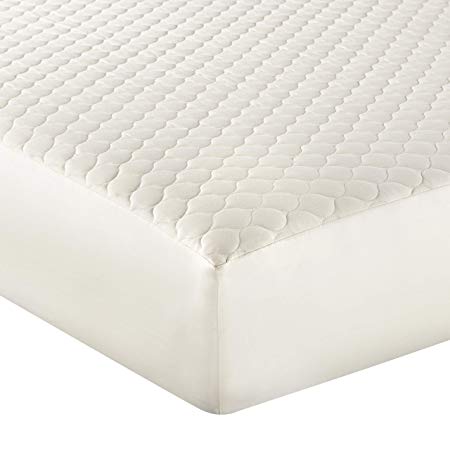 Whisper Organics 100% Organic Cotton Quilted Mattress Cover, 17" Deep - GOTS Certified (Full, Ivory)