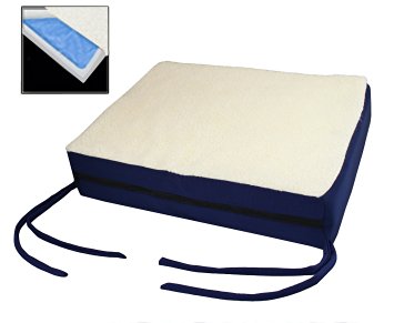 1 - Premium 3.5" Inch Orthopedic Gel Memory Foam Seat Cushion - With Chair Ties