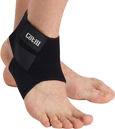 Cotill Ankle Support for Men and Women - Neoprene Breathable Adjustable Ankle Brace Sprain for Running, Basketball