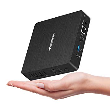 Mini PC Fanless Upgraded Intel Atom X5-Z8350 with 4GB/64GB Pre-Installed Windows 10 Pro HDMI and VGA Port 4K 1000Mbps LAN 2.4/5.8G WiFi BT4.2 Auto Power On After Power Failure Mounting Bracket