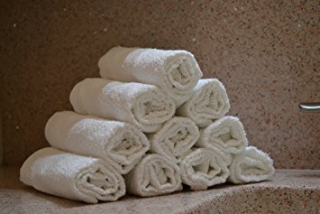Egyptian Towels 100% Cotton SALON Towels 16” x 27”, 12pk, White