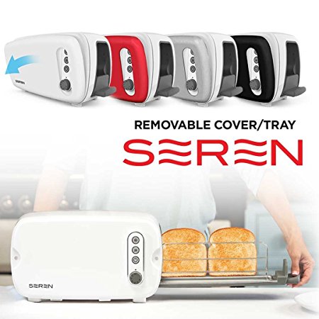 Seren - Side Loading Toaster. Cook or Toast any Size Bread, Pastry, Bagel, Sandwich or any other snack. Cook Pita or Panini, Waffles or Bagels. Easy Clean Up. Cook from Frozen with Defrost Button