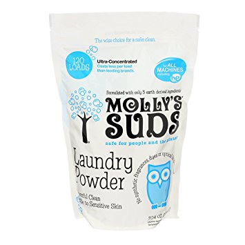 Molly's Suds All Natural Unscented Laundry Powder 120 Loads - Free of Harsh Chemicals, Gentle on Sensitive Skin and Eczema.