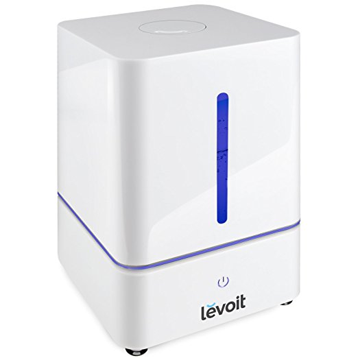 LEVOIT Cool Mist Humidifier, Ultrasonic Air/Whisper-quiet with Automatic Shut-off Night Light Aroma Essential Function ( 4L/1.1 Gallon Capacity, White)