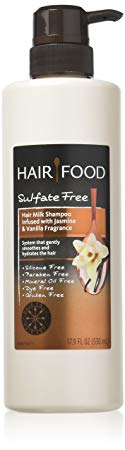 Hair Food Sulfate Free Hair Milk Shampoo with Jasmine & Vanilla Fragrance, 17.9 Fluid Ounce