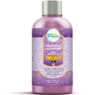 All Natural Organic Pet Lavender Oatmeal Shampoo   Conditioner For Dogs & Cats-Clinical vet Formula For Sensitive Skin 17 OZ