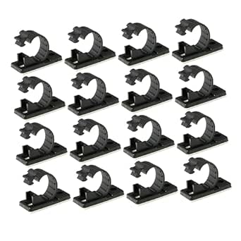 DOITOOL 25pcs Wire Clip Car Mount Cable Clips The Wire Electrical Wire Holder Wire and Cable Clamp Cord Management Cord Cable Organizer Adjustable Cord Clips Electric Wire Nylon Wire Rack