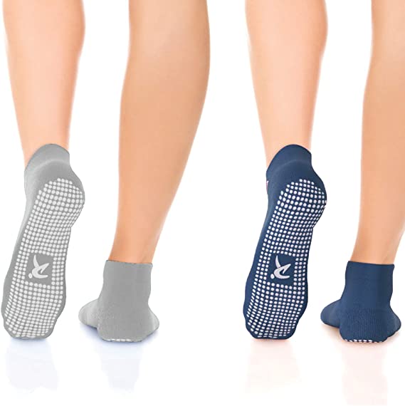 Rymora Non Slip Grip Socks for Women & Men, Elderly- Pilates, Yoga, and Home