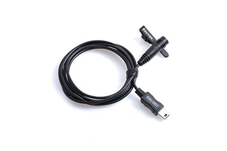 Edutige EGL-001 Mini USB to 3.5mm Microphone Adapter Cable for GoPro - 4.3 feet (1.3 Meters) - Black
