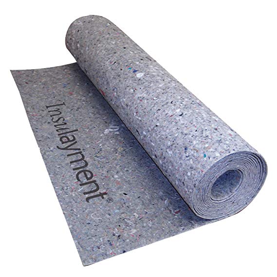 Insulayment - Multi-Purpose Acoustical Flooring Underlayment for Glue and Nail Down Flooring, 100 sq ft