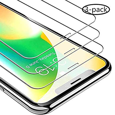 [3- Pack]  iPhone XR Screen Protector 6.1inch, [Tempered Glass][Case Friendly]  [Alignment Frame Easy Installation] Compatible for iPhone Xr Screen Protector