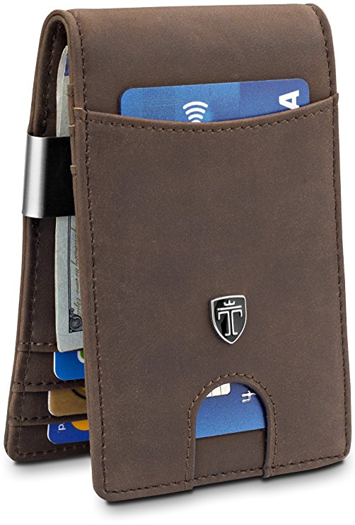 TRAVANDO Money Clip Wallet RIO - Mens Wallet slim Front Pocket RFID Blocking Card Holder Minimalist Mini Bifold Gift Box