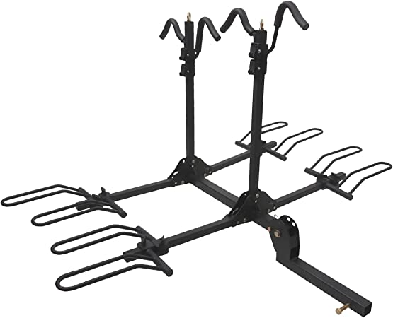 Stromberg Carlson BC-204HD Heavy Duty 4-Bike Platform Style Hitch Mount Foldable Bike Rack for Cars, SUV's, Trucks with 2" Hitch