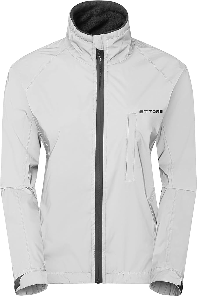 Ettore Ladies Cycling Jacket Waterproof Breathable High Visibility Reflective Silver - Night Glow