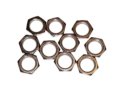 10 Pack Quality US Thread 3/8 inch x 32 Potentiometer Nuts for Guitar Pots or Jacks