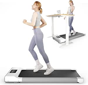 Under Desk Treadmill, 2024 Newest Walking Pad Treadmill for Home&Office, 2.5HP Portable Mini Treadmill with Smart APP, 300 Lb Capacity Installation-Free