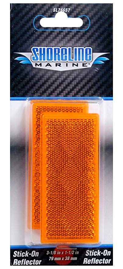 Shoreline Marine Stick-On Trailer Reflector, Amber