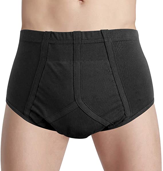 Men's Urinary Incontinence Underwear Breathable Regular Absorbency Reusable Incontinence Briefs for Light to Moderate Leakage (XL)