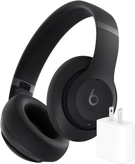 Beats Studio Pro in Black with Apple 20W USB-C Power Adapter