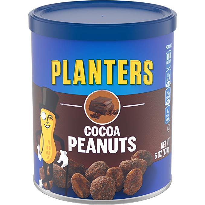 Planters Cocoa Peanuts (6 oz Canisters, Pack of 8)