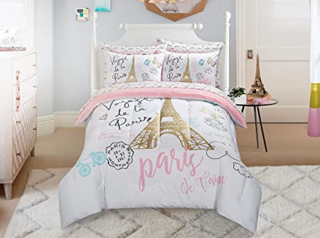 Heritage Kids Bonjour Comforter Set, Pink, Twin
