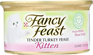 Fancy Feast Wet Cat Food for Kittens, Tender Turkey Feast, 3 Oz Can